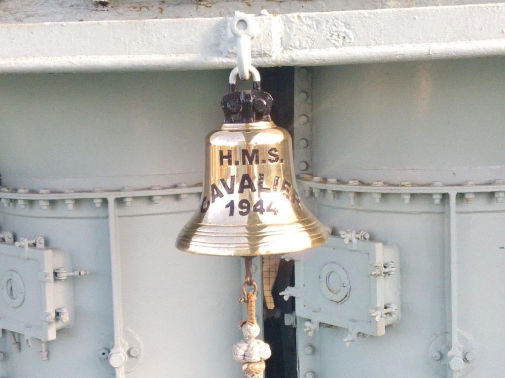 HMS Cavalier ships bell 1024x768