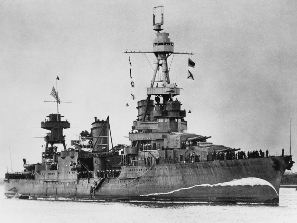 USS Northampton CA 26 at Brisbane on 5 August 1941 NH 94596 1024x769