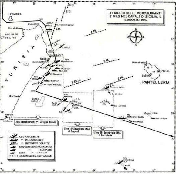 attacchi motosiluranti e mas 13 agosto 1942 forza X