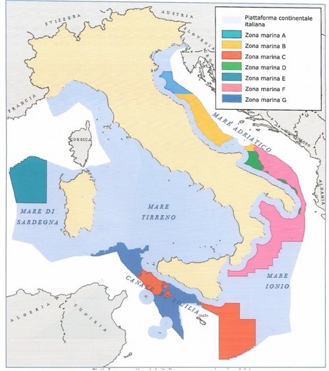 Piattaforma continentale italiana con zone aperte alla ricerca ex MISE