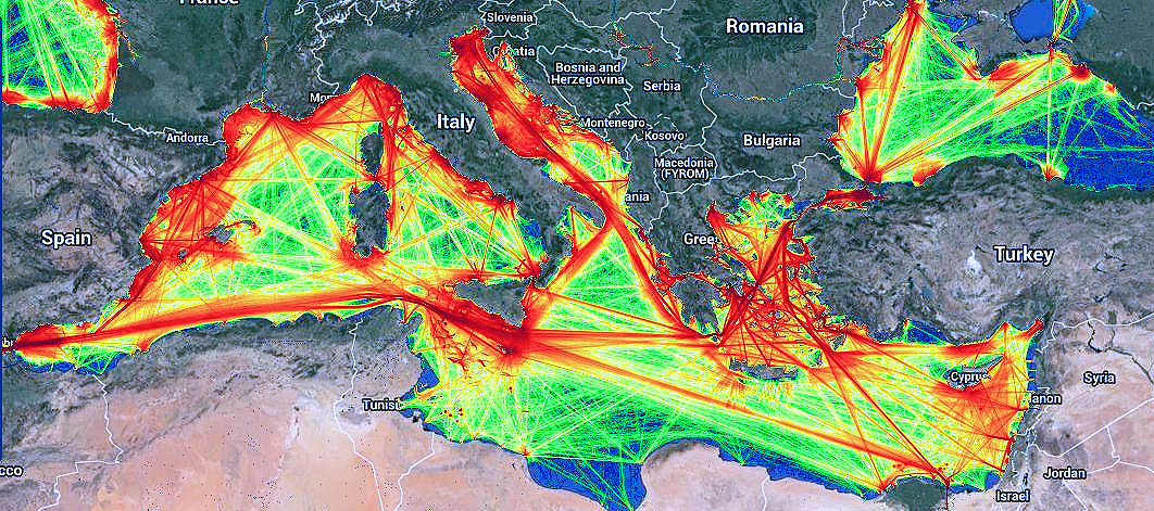 maritime traffic mediterraneo